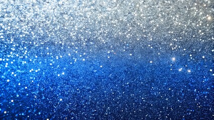 Blue and silver glittering background with sparkling effect