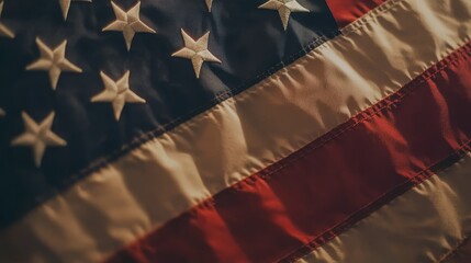 Close-up of American Flag