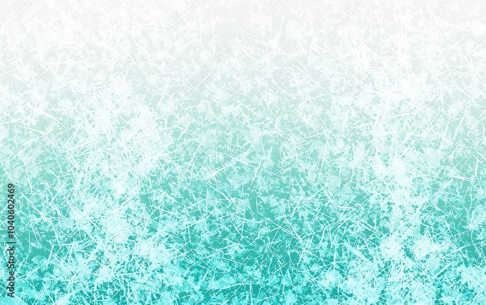 Poster textured turquoise background with icy patterns and soft gradient transitioning from white to blue
