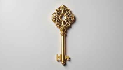 magical ancient key, isolated