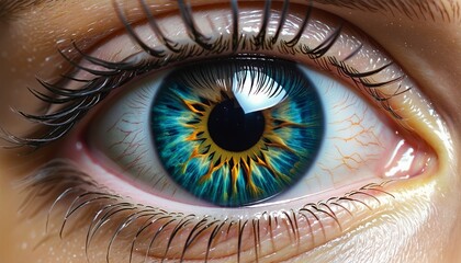 human eye, close up, artistic design