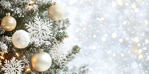 Christmas holiday background. Christmas decorated tree