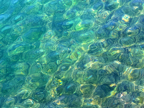Sea water beautiful clear surface aqua.