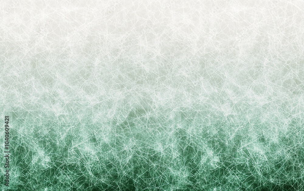 Poster abstract textured pattern with layered green and white colors illustrating depth and movement in a d