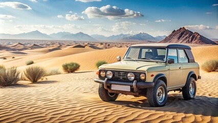 Obraz premium Driving Off Road At A Desert