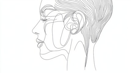 Elegant Line Art Portrait