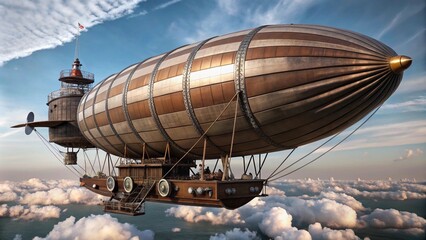 dirigible in sky interesting concept