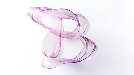 80. A letter B formed from swirling ribbons, flowing gracefully on a white background