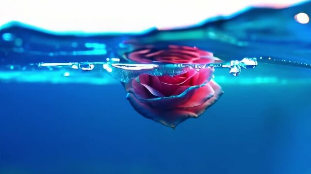 video slow motion with floser in water