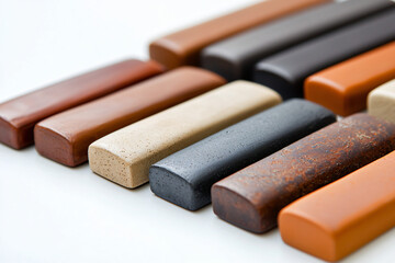 handcrafted clay tiles arranged to display rich earthen colors