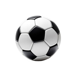 a black and white soccer ball, ai generated png transparent background 