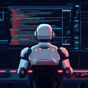 AI-assisted programming, holographic code editor, futuristic virtual interface