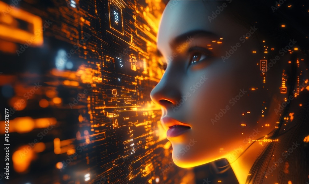 Poster cyber security firewall interface protection concept. personal data security and banking. protecting