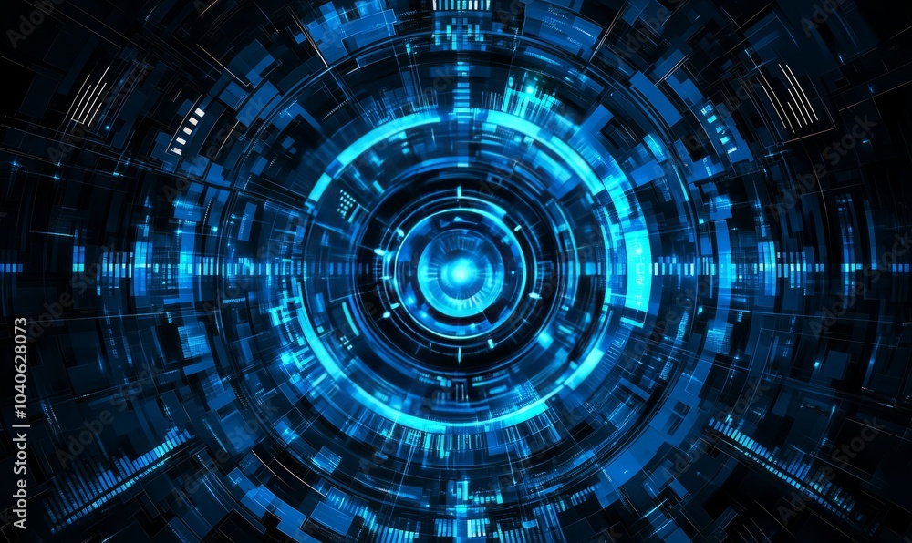 Poster cyber security and information or network protection. future technology web services for business an