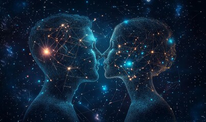 Connection between people - Global communication concept - Virtual communication