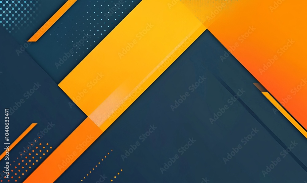 Aufkleber abstract colorful orange yellow shapes presentation background. gradient dynamic lines background.