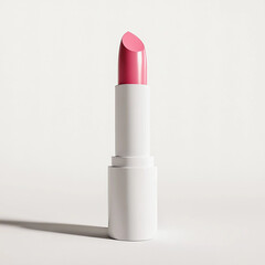 red lipstick on white background