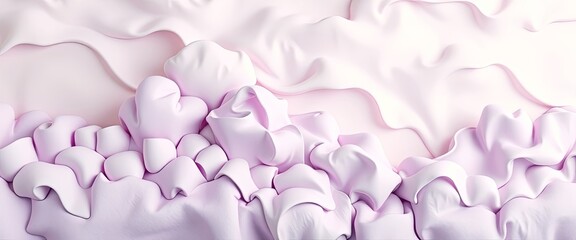 Fototapeta premium Whimsical Pastel Cloud Layers with Gentle Textures for Mobile Wallpapers