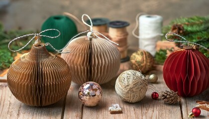 手作りヴィンテージスタイルのクリスマスオーナメント：ノスタルジックで温かみのある装飾アイデア