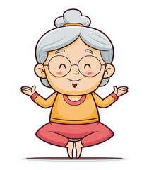 Yoga classes for active grandmothers: inspiration for the elderly and their healthy lifestyle.
