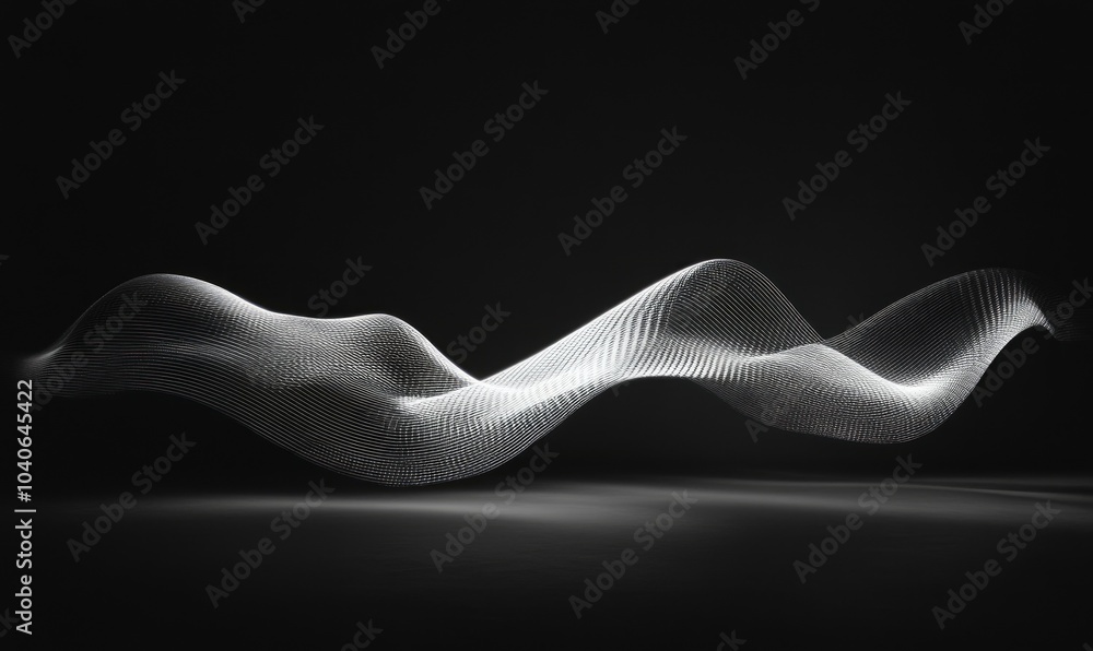 Poster thin ellipses of light gracefully glide across a darkened background, creating a mesmerizing visual 