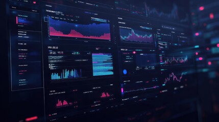 Obraz premium Futuristic Data Visualization Interface