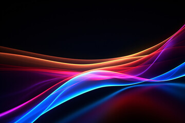 Naklejka premium Blurred colored lights, bokeh of headlights and city lights in motion on long exposure. Concept template for backgrounds, wallpapers and overlays. New Year and holiday style, sparkling highlights