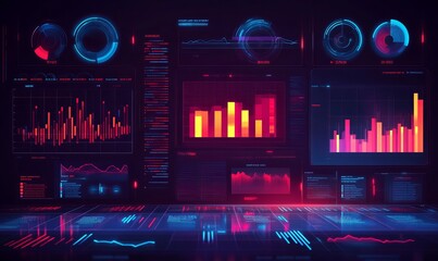 Obraz premium Business and office statistics, numbers and reports. Sales, profit, cost, capital etc. Data analysis, data science concept.