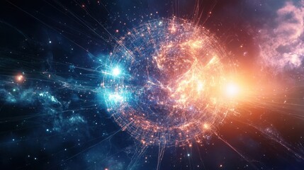 Vibrant cosmic explosion in space