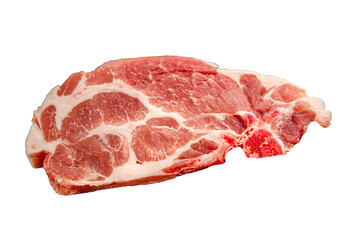 Pork steak raw gourmet pork escalope meat dish Fresh tasty food background on the table rustic food top view copy space
