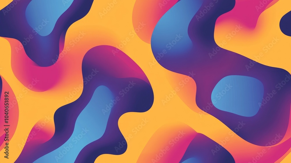 Aufkleber abstract illustration featuring a unique shape and a gradient color fill