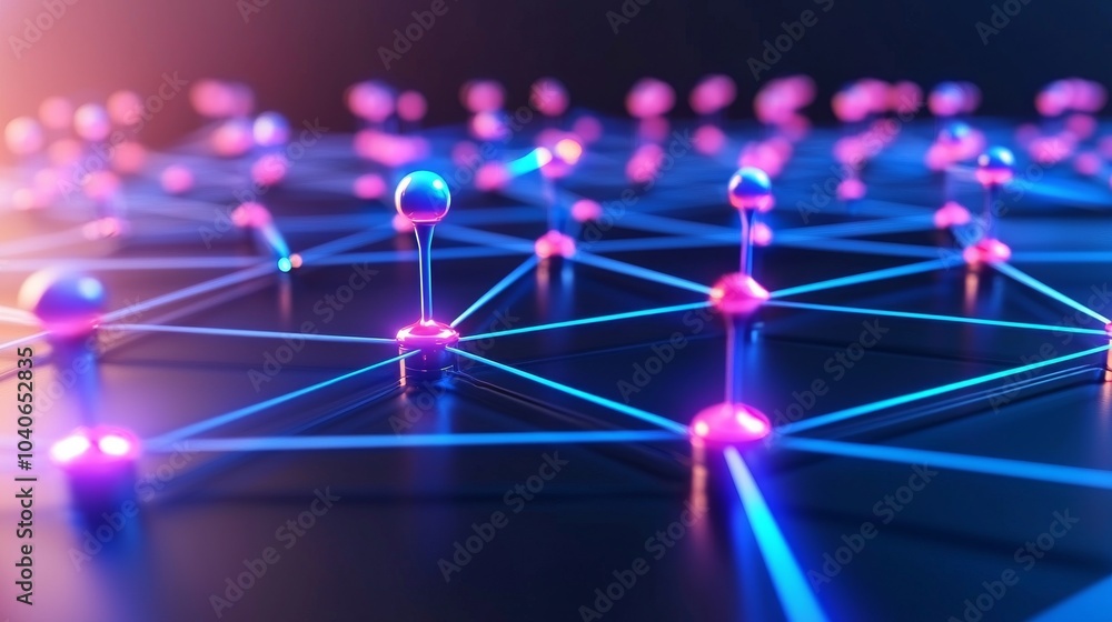 Poster applied technology digital data abstract background, data analysis and access to digital data, 3d pr