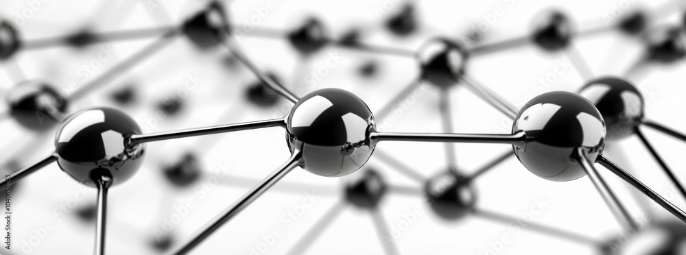 Poster a polygonal technology background template with lines and dots.