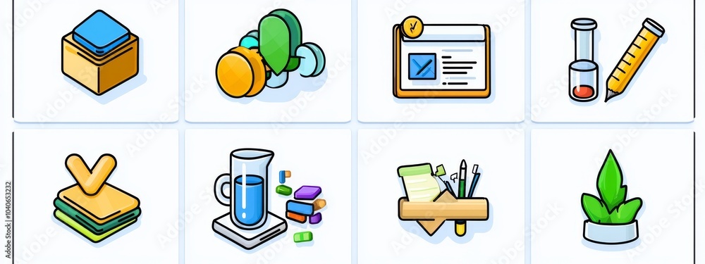Poster this is a collection of data analysis line icons, including analytics, server, mining, data filter, 