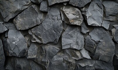 Black or dark gray rough grainy stone texture background