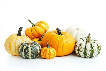 Gourds isolated on a transparent background, generative AI