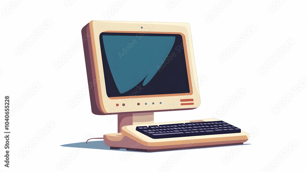 Poster computer keyboard and monitor