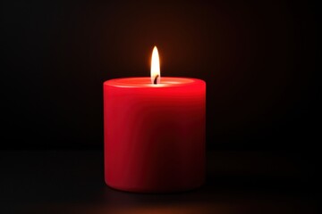 Red candle, extinguished flame, smoke rising, black background - A red candle with smoke rising from the extinguished flame, set against a black background, perfect for symbolism or contemplative them