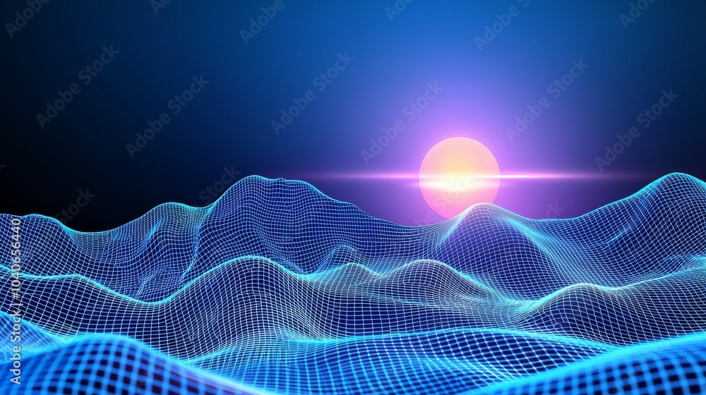 Poster big data digital technology connection. abstract of digital data flowing on a blue background. trans