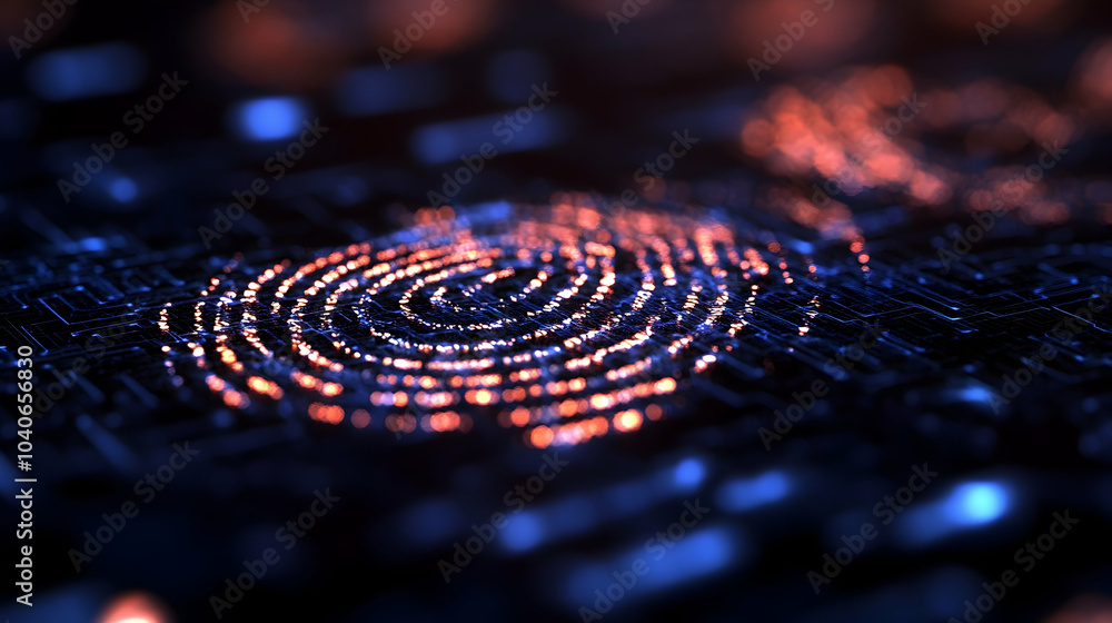 Poster fingerprint scanning for biometric access to secure business data network -