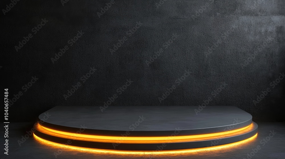 Aufkleber illuminated concentric product display podium without background