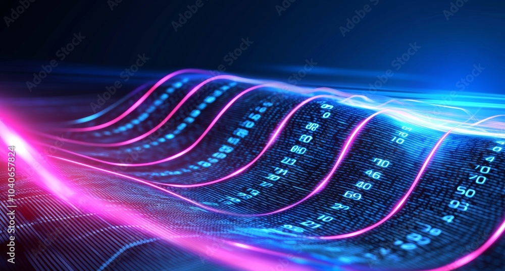 Poster the motion of digital data flow. the transfer of large data sets.