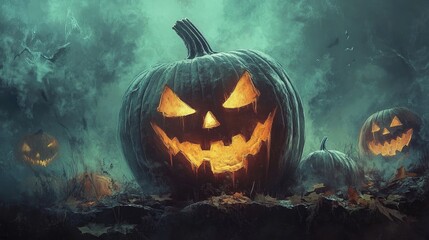 Naklejka premium Halloween themed illustration