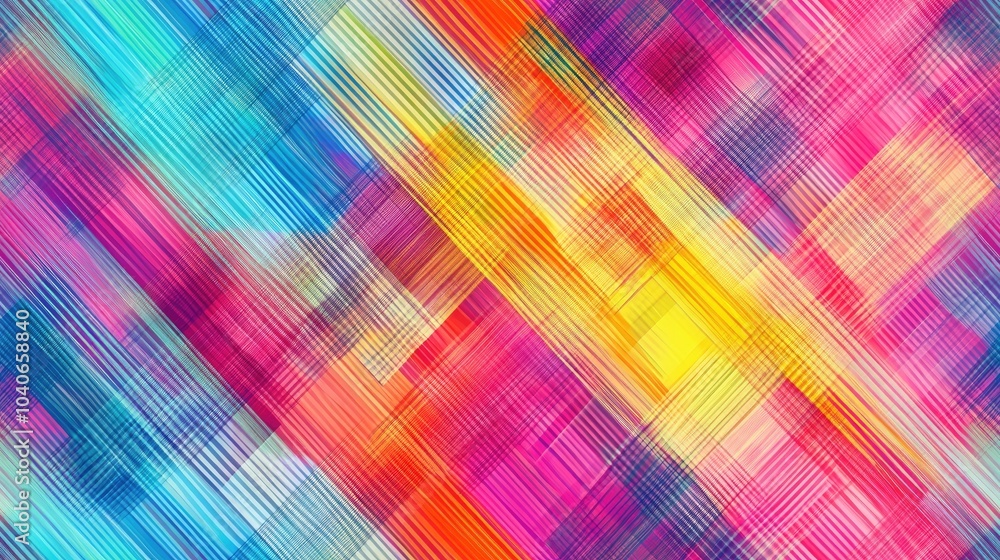 Aufkleber abstract texture featuring a colorful intersecting striped pattern creating a chromatic weave backgr
