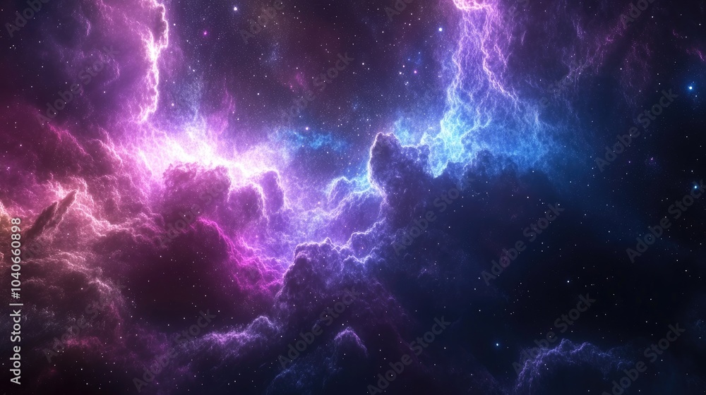 Poster high definition star field background in a 3d cartoon rendering of deep space colorful starry night 