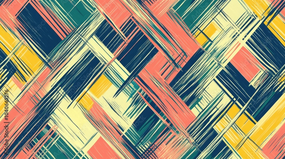 Poster geometric multicolor pattern background textile design