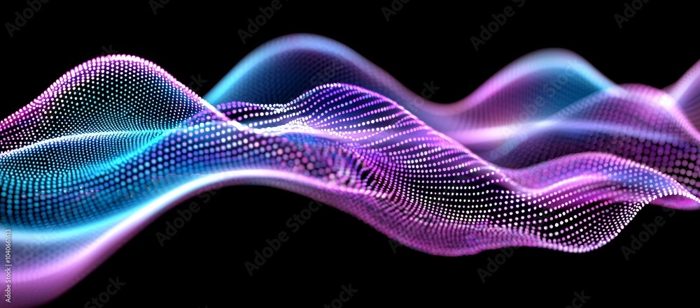 Poster an abstract dot point connected to a gradient line. design concept related to internationalization, 