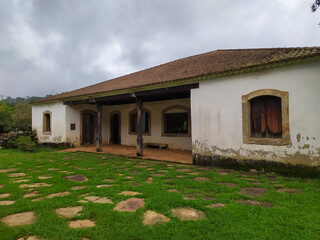 Fototapeta premium Former house used as the administrative center of a farm, converted into a museum currently inside a state park in Minas Gerais, Brazil.