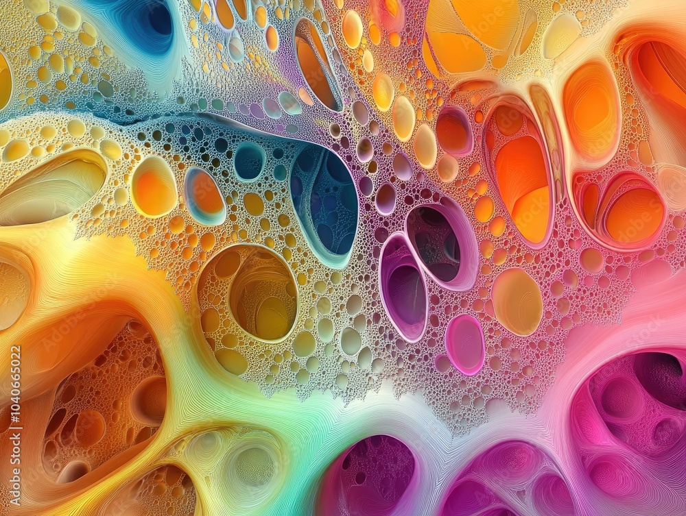 Aufkleber fantasy 3d design featuring an abstract fractal pattern