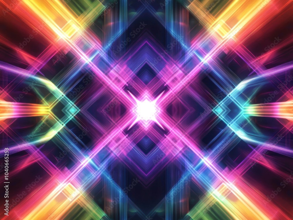 Poster multicolored laser light abstract background for design and pattern creation